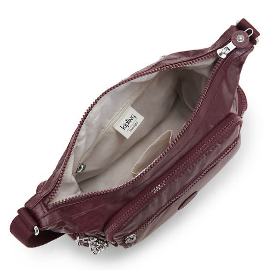 Bolsos Cruzados Kipling Gabbie Small Metallic Vino | MX 1144BE